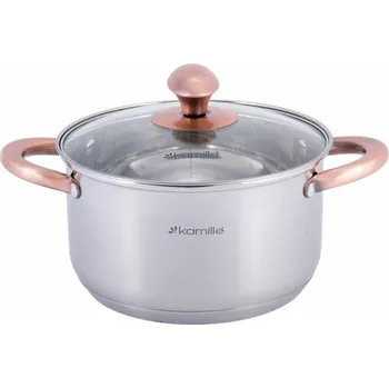 Hrnec Kamille Elegantní ocelový hrnec s poklicí 3l