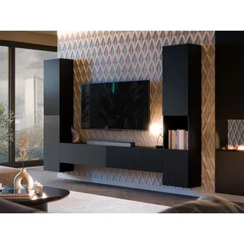 Obývací stěna Nábytek do obývacího pokoje Bamali I, Barva: černá MIRJAN 5903211423475