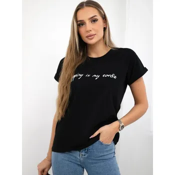Dámské tričko Dámské triko s nápisem černé, VELIKOST UNI ( S, M , L )