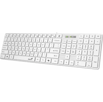 Klávesnice GENIUS Slimstar 126/ Drátová/ Copilot/ USB/ bílá/ CZ+SK layout