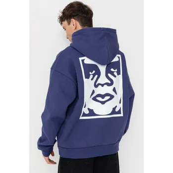 Pánská mikina OBEY Bold Icon Extra Heavy HD (skipper blue) S, fialová