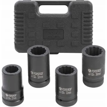 Klíč Forsage Sada hlubokých rázových nástrčných klíčů 1, 4dílná. (12stranný) (27–36 mm)