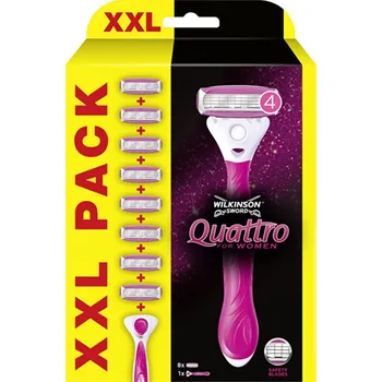 Holítko Wilkinson Sword Quattro for Women - Holicí strojek + 8 ks náhradních hlavic