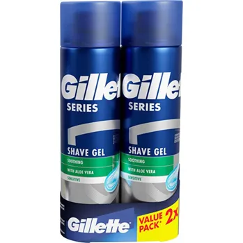 Gillette Series Shave Gel Duopack - Dárková sada gelů na holení pro citlivou pleť 200 ml