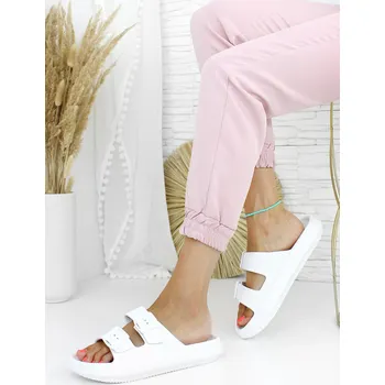 Dámské pantofle DoAndBe Bílé gumové pantofle 18249WH Velikost: 41