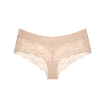 Dámské oblečení Dámské kalhotky Body Make-Up Illusion Lace Shorty - BROWN - sv. béžové 00NZ - TRIUMPH BROWN 36