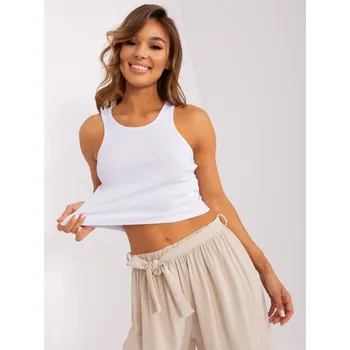 Dámské oblečení Top-TW-TP-OB066.39P-white Och Bella bílá 3297439