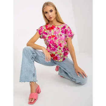Dámská halenka Blouse-WN-BZ-4008-6.95-pink RUE PARIS růžová 3295045