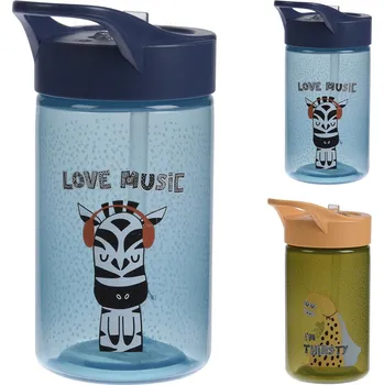 Láhev láhev na pití 450ml dětská s brčkem PH mix barev, mix dekorů