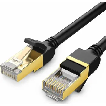 Síťový kabel Ugreen Kulatý síťový kabel NW107 Ethernet RJ45, Cat.7, STP, 15m (černý) UGREEN