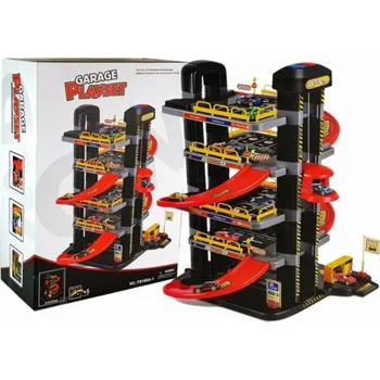 autodráha Lean Sport Parkovací garáž Track s 5 úrovněmi, výtahem na baterie a osvětlením