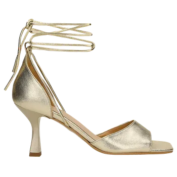 Dámské sandále Zlaté Sandály Se Šněrováním Kolem Kotníku Wojas 7620158 38