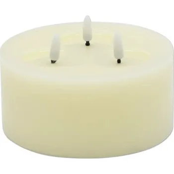 Svíčka LED svíčka vosková Ø 15 x 9,5 cm 3 knoty