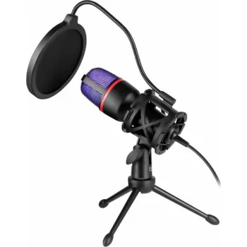 Mikrofon Defender mikrofon Defender FORTE GMC 300 drátový mikrofon se stojánkem STREAM RGB streaming USB