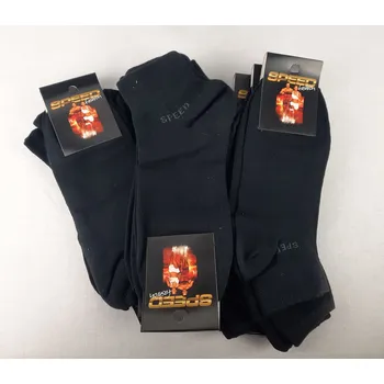 Pánské ponožky SPIN MAX s.r.o. AKCE Kotníkové ponožky SPEED černé 12 PÁRŮ ZA VÝHODNOU CENU Velikost: 7-9