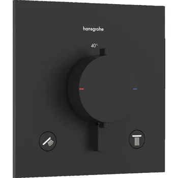 Vodovodní baterie Hansgrohe Ecostat Comfort E vanová baterie pod omítku s termostatem černá 33711670