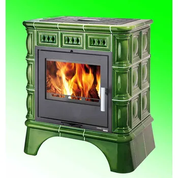 Krbová kamna HAAS+SOHN MATERA s výměníkem zelená - kachlová kamna s teplovodním výměníkem