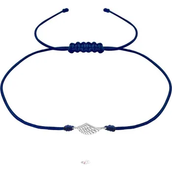 Náramek All4Silver Náramek na šňůrce křídlo ze stříbra S4835