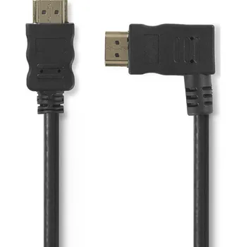 Video kabel NEDIS Kabel High Speed HDMI™ s Ethernetem | HDMI Konektor - HDMI Konektor Pravý Úhlový | 1,5 m | Černá barva