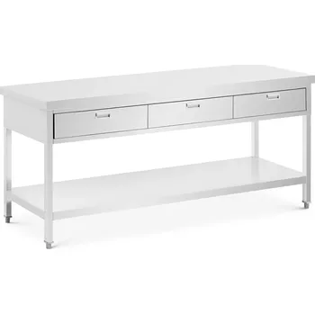 Dílenský stůl Royal Catering RCWT-200X60S3 200 x 60 x 85 cm stříbrná