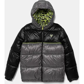 Chlapecká bunda Dětská bunda Guess šedá barva, L5YL00 WEGY0 L5YL00.WEGY0.9BYA 90X, vel. 122-125