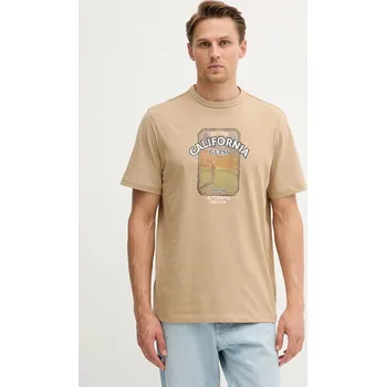 Pánské tričko Bavlněné tričko Guess PANORAMA M5YI18.I3Z14 béžová 80X, vel. XL