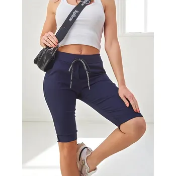 Dámské kraťasy Pružné bermudy BEATA tmavě modré Velikost: UNI: XS - M