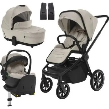 Přeprava dětí Zopa Set Kočárek Move Cross 5 + Hluboká korba Move XL 5 + Autosedačka XM + Báze - Ivory Beige/Grey