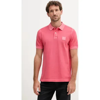 Pánské tričko Bavlněné polo tričko United Colors of Benetton pánské, růžová barva, 3089U302D 38X, vel. M