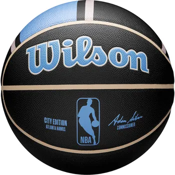 Fotbalový míč Míč Wilson 2023 NBA TEAM CITY COLLECTOR ATLANTA HAWKS wz4024101id7 Velikost 7