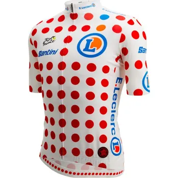 cyklistický dres Dres SANTINI TDF FAN Best climber - S