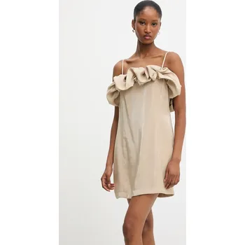 Dámské šaty Šaty Answear.LAB LD2725.hak béžová 80X, vel. M