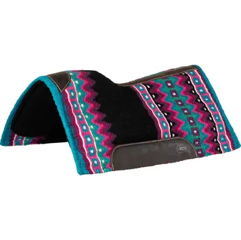 Pool´s Vlněná westernová deka s filcem Barva: Černá/Tyrkys/Růžová