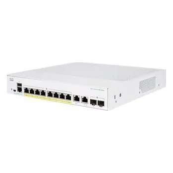 Switch Cisco switch CBS250-8PP-E-2G (8xGbE,2xGbE/SFP combo,8xPoE+,45W,fanless) - REFRESH