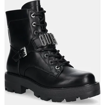 Dámská zimní obuv Farmářky Guess YANZY dámské, černá barva, na plochém podpatku, FLTYNZ ELE10 FLTYNZ.ELE10.BLACK 99X, EUR 41