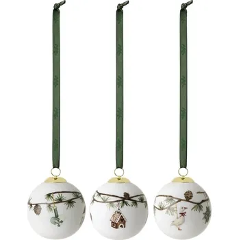 Vánoční ozdoba Sada vánočních ozdob Kähler Christmas Bauble 3-pack 693267 vícebarevná MLC