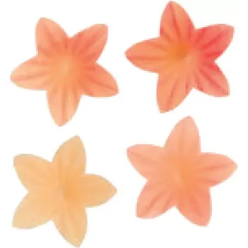 Jedlá dekorace na dort Dekorace oplatková - Květ mini 2 cm Růžové ombré 50 ks