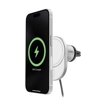 Držák do auta Belkin BOOST CHARGE™ Qi2 Magnetický držák s nabíjením do auta, 15W, bez adaptéru, šedý