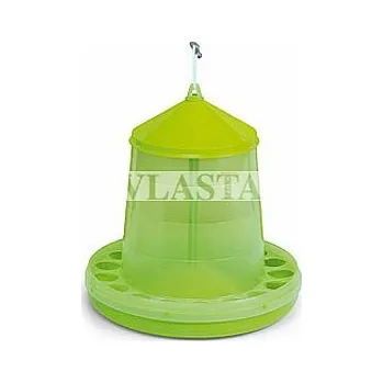 Chov hospodářského zvířete Gaun Krmítko pro drůbež 8kg 370x380mm plastové citrónově zelené 11166