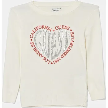 Dívčí svetr Dětský svetr Guess béžová barva, K5YR08 Z2NQ2 K5YR08.Z2NQ2.9BYA 01X, vel. 113-118
