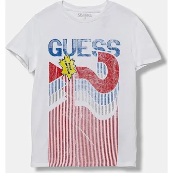 Chlapecké oblečení Dětské bavlněné tričko Guess L5YI10.K8HM4.9BYA bílá 00X, vel. 122-125