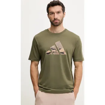 Bavlněné tričko adidas Camo Logo KA7131 zelená 91X, vel. S
