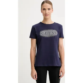 Pánská móda Bavlněné tričko Guess INGRID V5YI08.J1314 námořnická modř 59X, vel. M