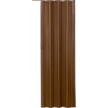 Interiérové dveře tectake Shrnovací dveře 80x203 cm Týková