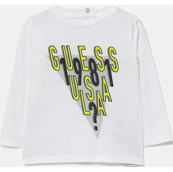 Chlapecké oblečení Dětské bavlněné tričko s dlouhým rukávem Guess I5YI01.K8HM4.9BYA bílá 00X, vel. 88-96