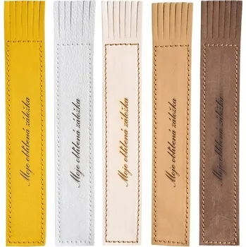 Záložka Kožená záložka se střapci Moje oblíbená záložka