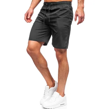 Pánská móda Černé pánské sportovní kraťasy Bolf HH037 - M