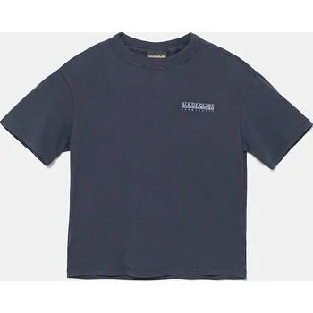 Dětské bavlněné tričko Napapijri S-AHR NP0A88ZO1761.134.172 námořnická modř 59X, vel. 146-152