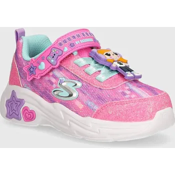 Dívčí tenisky Dětské sneakers boty Skechers SNUGGLE SNEAKS černá barva, 302214N 30X, EUR 21