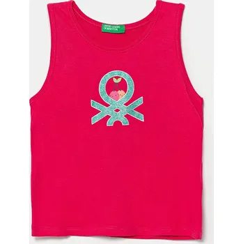 Dámská móda Dětský bavlněný top United Colors of Benetton 3I1XGH012.P.Seasonal růžová 42X, vel. 90